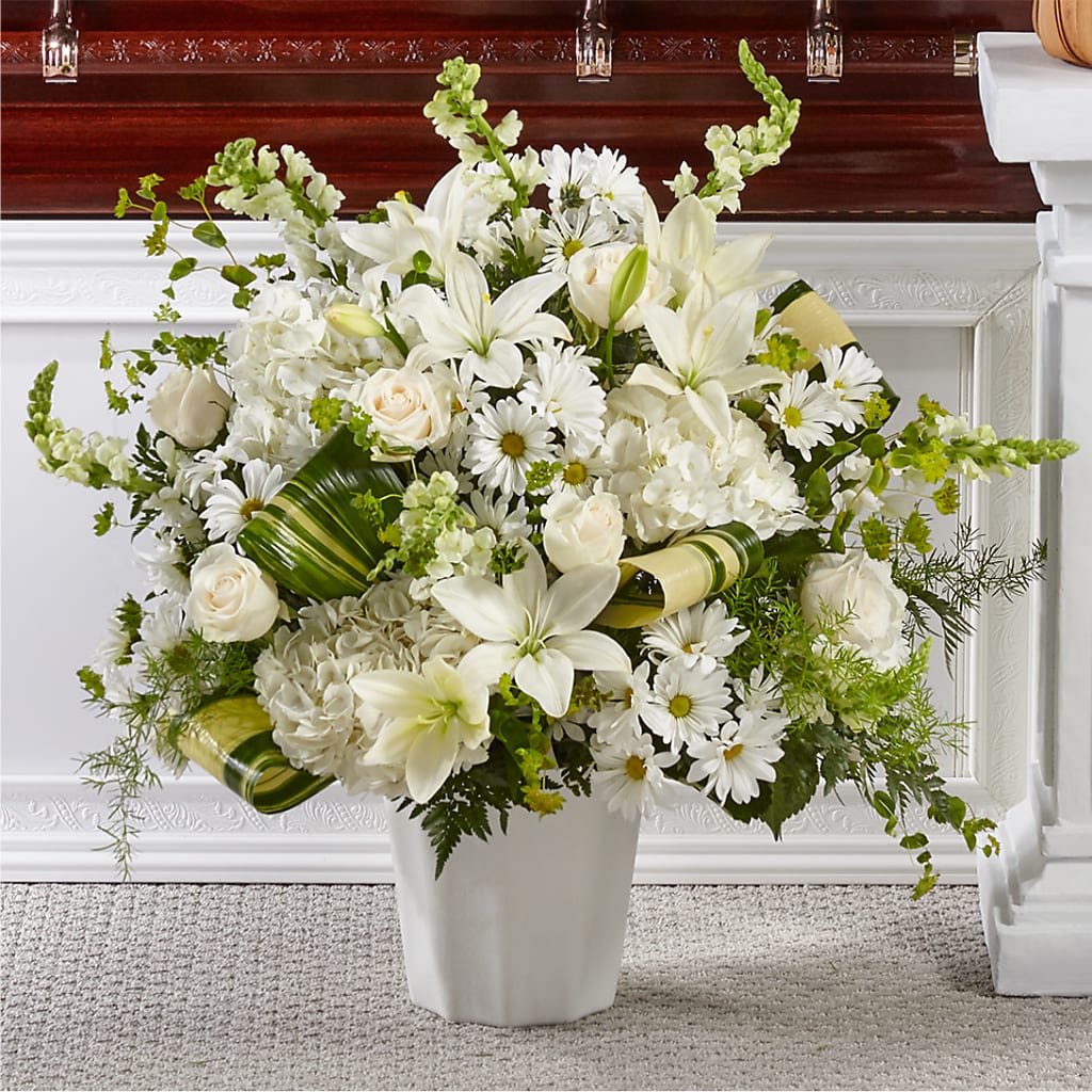 Thoughts of Tranquility Floor Basket – Princess Flowers, Las Vegas NV