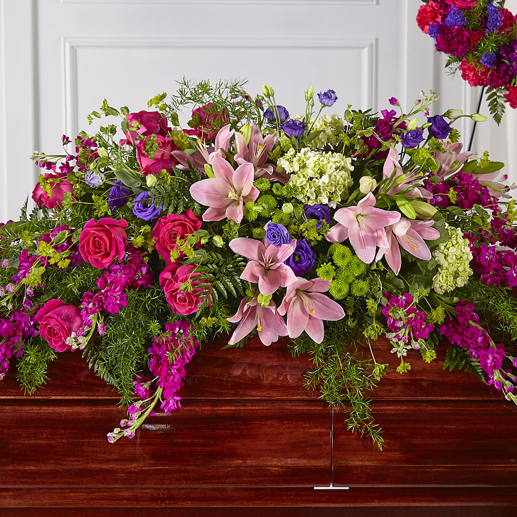 Radiant Tribute Casket Spray – Princess Flowers, Las Vegas NV