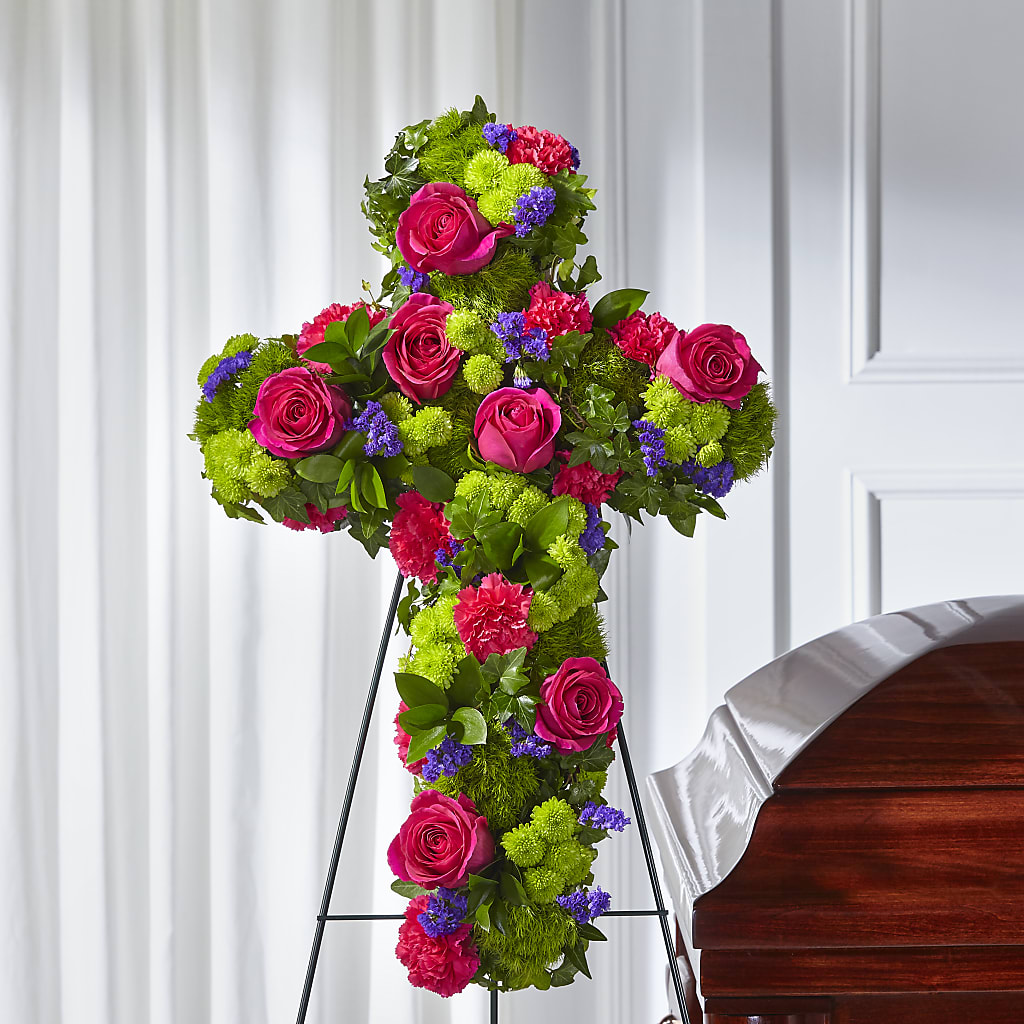 Tribute Rose Floral Cross – Princess Flowers, Las Vegas NV