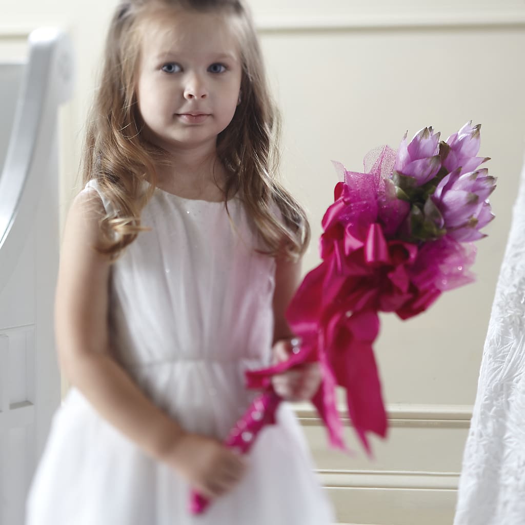 Sparkle Pink Flower Girl Bouquet – Princess Flowers, Las Vegas NV