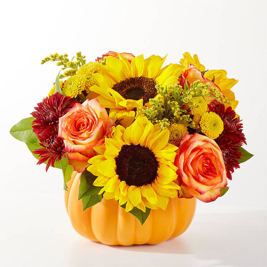 Golden Gourd Pumpkin Bouquet –  Princess Flowers, Las Vegas NV