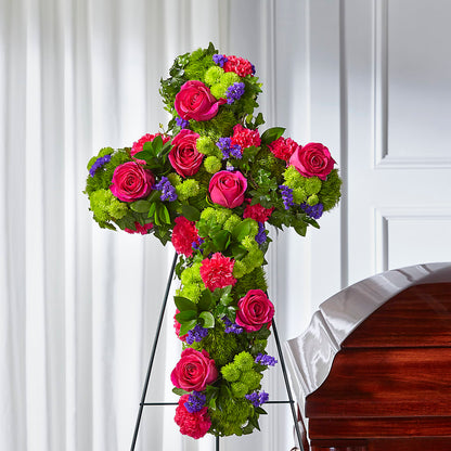 Tribute Rose Floral Cross –  Princess Flowers, Las Vegas NV